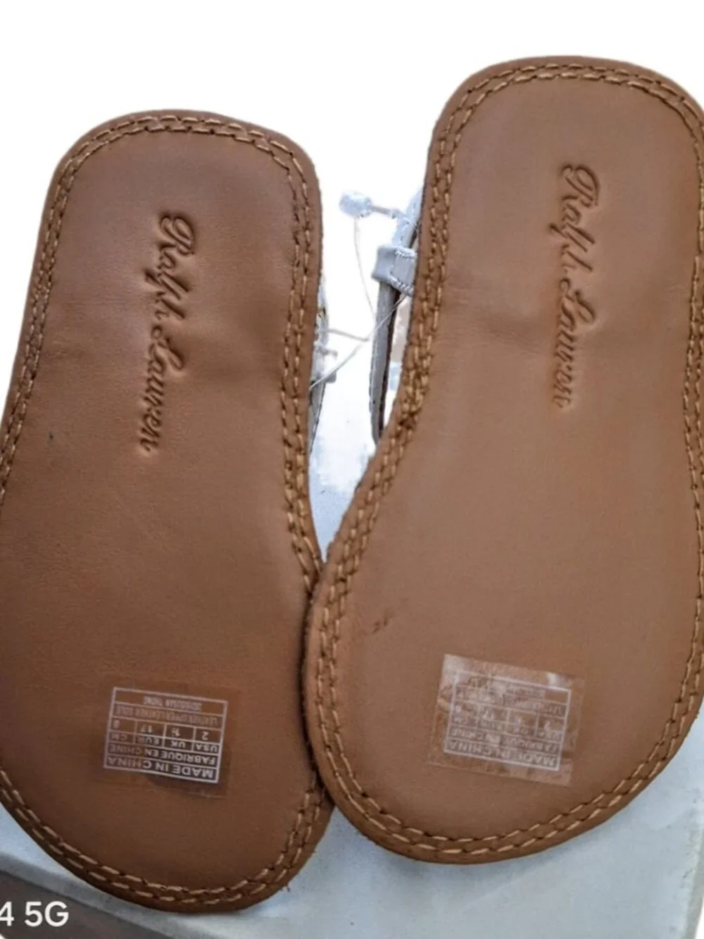 Ralph Lauren White Patent Leather T-Strap Sandals 3-6 Months Size 2 NIB READ